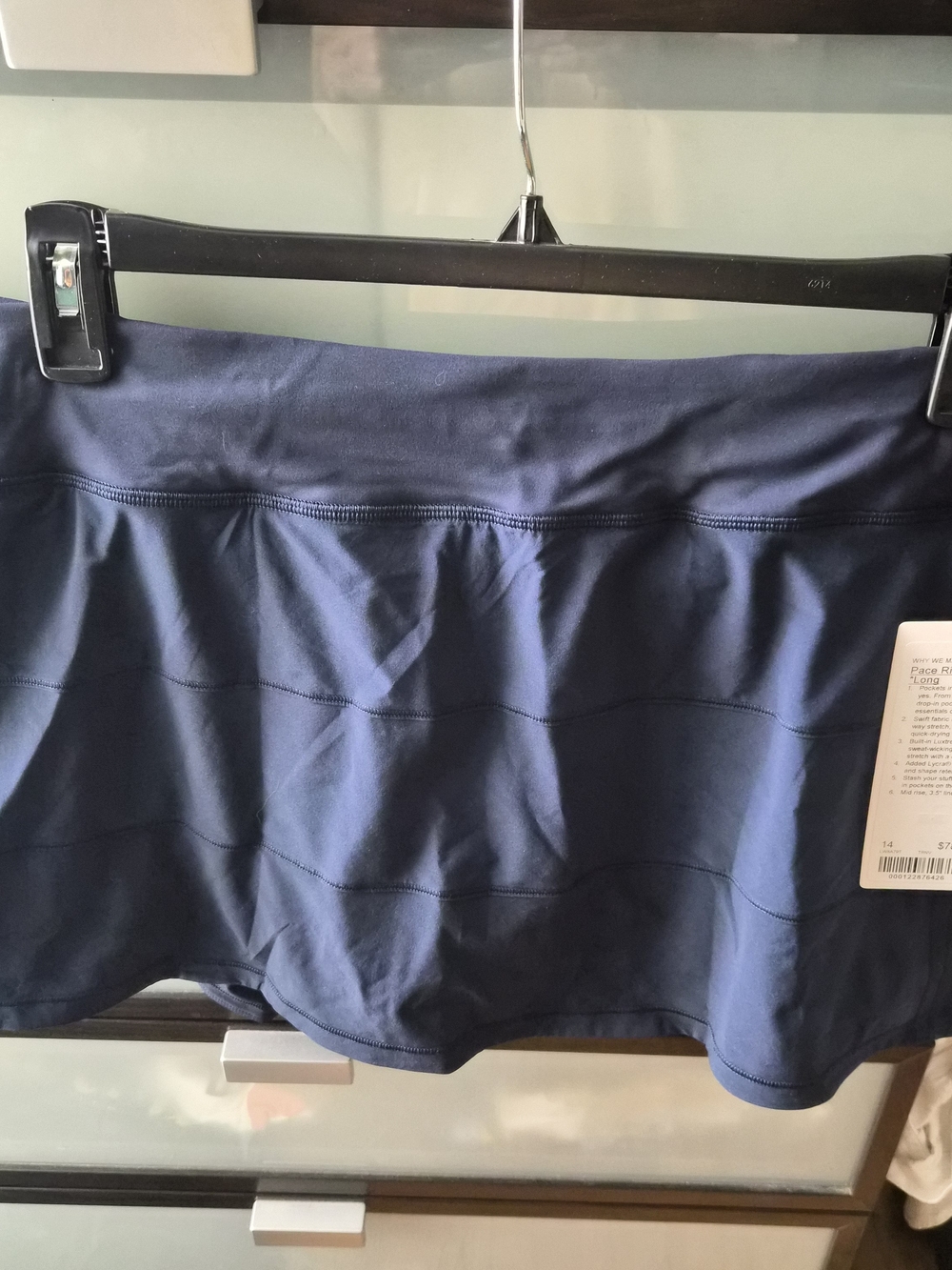 Lululemon Pace Rival Navy Athletic Skort